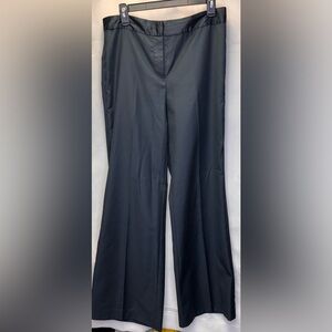 Isaac Mizrahi Tuxedo Striped Wide Leg Women's Pant Size 8 Color Black Black